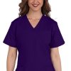 AllHeart Clearance Women's Mock Wrap Solid Scrub Top -Silverts-shop 1 ah b2008 clearance 650