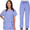 AllHeart Clearance Women's V-Neck Top And Cargo Pant Scrub Set -Silverts-shop 1 ah b5set clearance 650