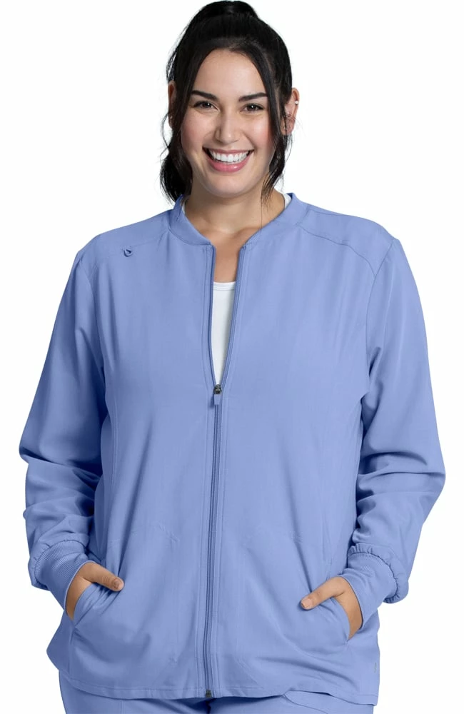 AllHeart Clearance Women's Warm-Up Solid Scrub Jacket