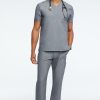 AllHeart Clearance Men's Solid Scrub Top & Cargo Scrub Pant Set