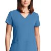 Grey's Anatomy Clearance Women's V-Neck Solid Scrub Top -Silverts-shop 1 bc 2115 clearance 650