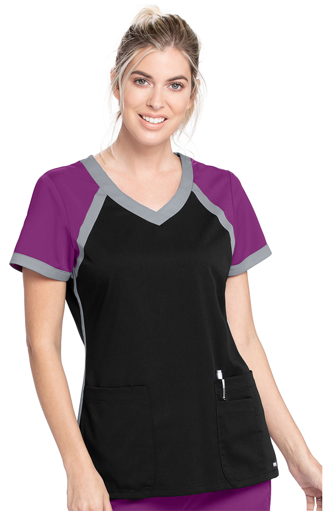 Clearance Women's Scuba Solid Scrub Top Grey's Anatomy Clearance Women's Scuba Solid Scrub Top -Silverts-shop 1 bc 41435s clearancebio 650