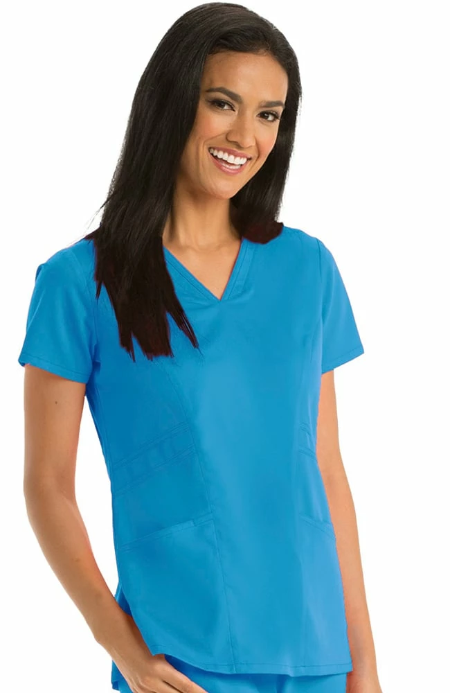 Grey's Anatomy Clearance Women's V-Neck Solid Scrub Top