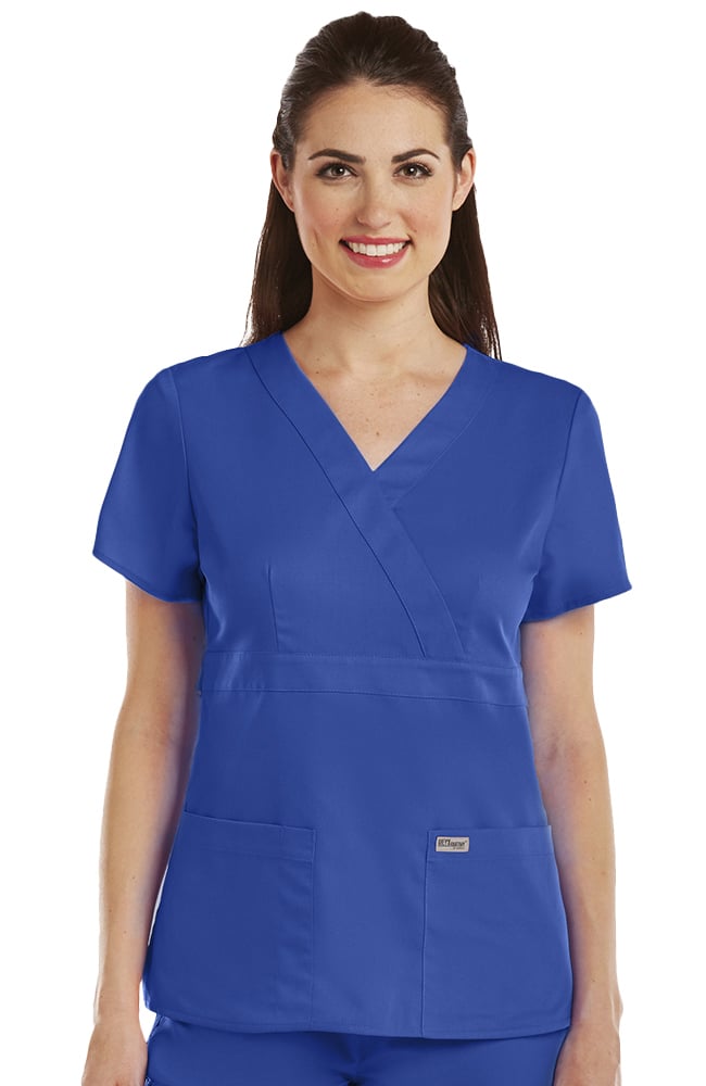 Clearance Women's Mock Wrap Solid Scrub Top Grey's Anatomy Clearance Women's Mock Wrap Solid Scrub Top -Silverts-shop 1 bc 4153 clearance 650