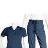 Grey's Anatomy Women's Mock Wrap And 5-Pocket Pant Set 1 Grey's Anatomy Women's Mock Wrap And 5-Pocket Pant Set -Silverts-shop 1 bc 4set 650