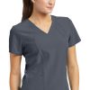 Barco One Clearance Women's V-Neck Solid Scrub Top 1 Barco One Clearance Women's V-Neck Solid Scrub Top -Silverts-shop 1 bc 5105 clearance 650