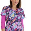 Barco One Clearance Women's Celebration Print Scrub Top -Silverts-shop 1 bc 5107 printclearanceclb 650