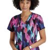 Barco One Clearance Women's Soft Brilliance Print Scrub Top 2 Barco One Clearance Women's Soft Brilliance Print Scrub Top -Silverts-shop 1 bc 5107 printclearancesfb 650