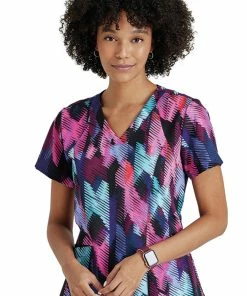 Barco One Clearance Women's Soft Brilliance Print Scrub Top