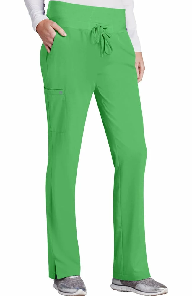 Barco One Clearance Women's Flare Leg Knit Waistband Cargo Scrub Pant
