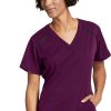 Grey's Anatomy Women's V-Neck Solid Scrub Top -Silverts-shop 1 bc 7188 650