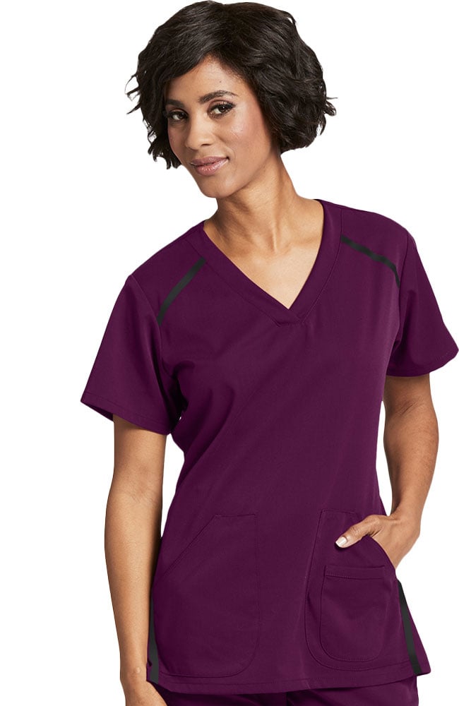 Women's V-Neck Solid Scrub Top Grey's Anatomy Women's V-Neck Solid Scrub Top -Silverts-shop 1 bc 7188 650