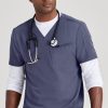 Barco Uniforms Barco Unify Men's V-Neck Scrub Top -Silverts-shop 1 bc but153 650