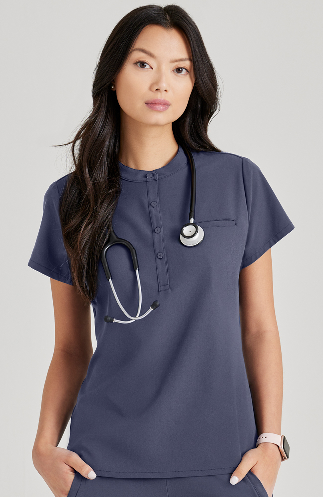 Barco Uniforms Barco Unify Women's Henley Tuck-In Scrub Top 3 Barco Uniforms Barco Unify Women's Henley Tuck-In Scrub Top