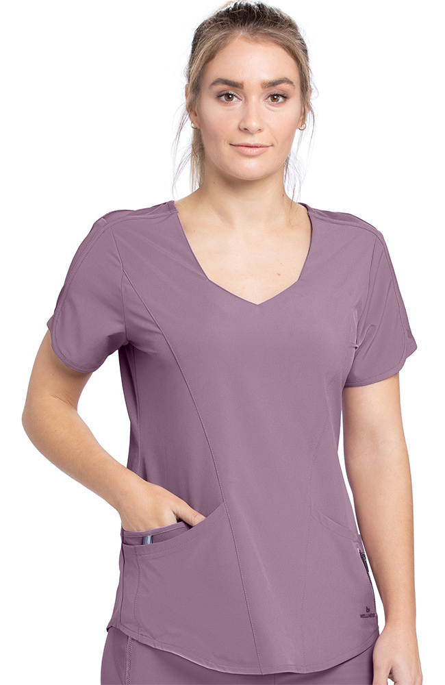 Clearance Women's Joy Solid Scrub Top Barco One Clearance Women's Joy Solid Scrub Top -Silverts-shop 1 bc bwt071 clearance918 650
