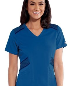 Grey's Anatomy Women's Moto Inspired Solid Scrub Top