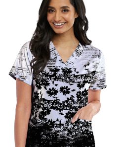 Grey's Anatomy Women's Petal Party Print Scrub Top