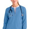 Grey's Anatomy Women's Gianna Warm-Up Scrub Jacket -Silverts-shop 1 bc grsw873 650