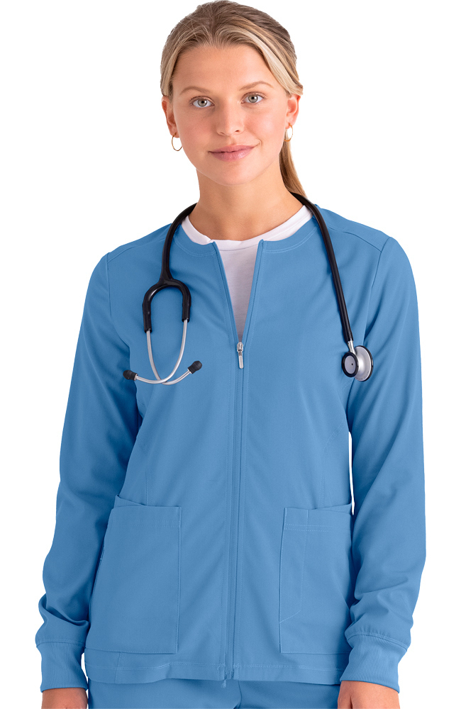 Women's Gianna Warm-Up Scrub Jacket Grey's Anatomy Women's Gianna Warm-Up Scrub Jacket -Silverts-shop 1 bc grsw873 650