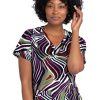 Grey's Anatomy Clearance Women's Zebra Delight Print Scrub Top -Silverts-shop 1 bc grt085 printclearancezed 650