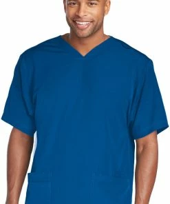 Skechers Clearance Men's Sport V-Neck Solid Scrub Top