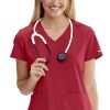 Skechers Women's Focus Solid Scrub Top 2 Skechers Women's Focus Solid Scrub Top -Silverts-shop 1 bc skt025 650