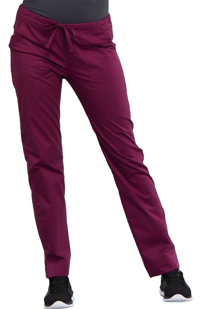 Cherokee Workwear Clearance Women's Mid Rise Skinny Leg Scrub Pant