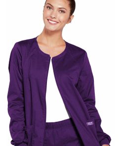 Cherokee Workwear Clearance Women's Warm Up Solid Scrub Jacket