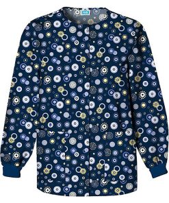 Cherokee Clearance Women's Crew Neck Dot Print Jacket