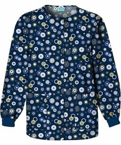Cherokee Clearance Women's Crew Neck Dot Print Jacket