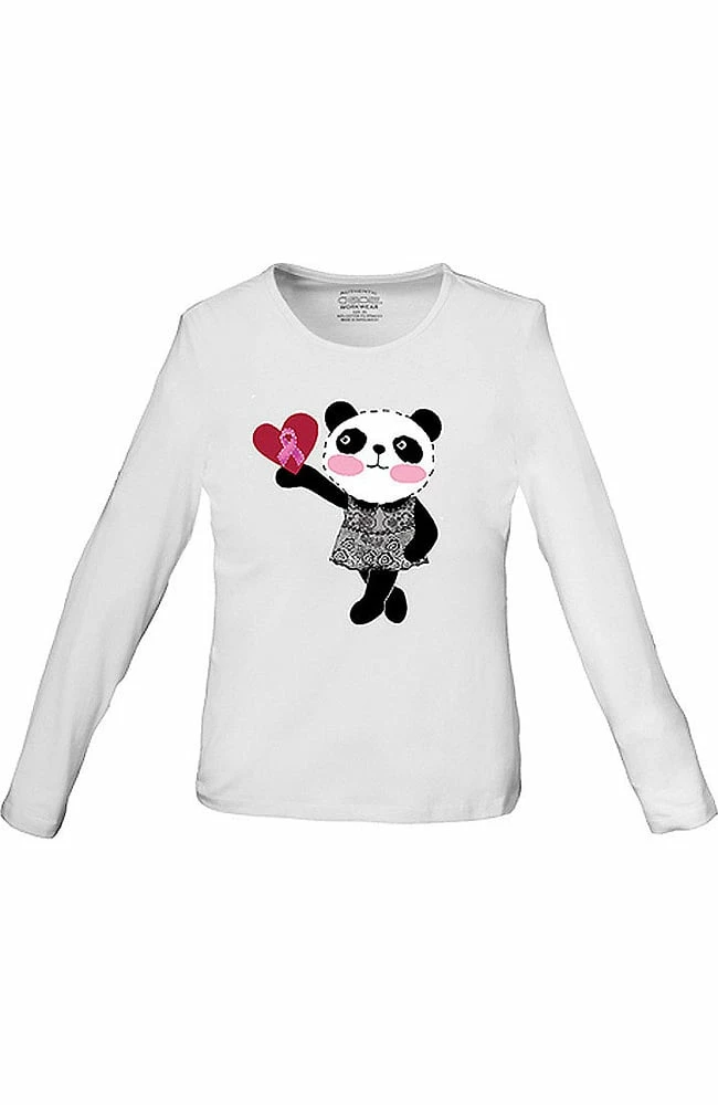 Cherokee Workwear Clearance Women's Crew Neck Screen BCA Print Underscrub