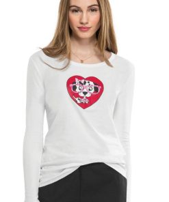 Cherokee Workwear Clearance Women's White Long Sleeve Dog Print Underscrub