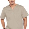 Cherokee Workwear Clearance Men's V-Neck Solid Scrub Top -Silverts-shop 1 ck 4743 clearancekak 650