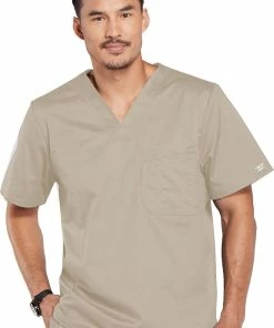 Cherokee Workwear Clearance Men's V-Neck Solid Scrub Top