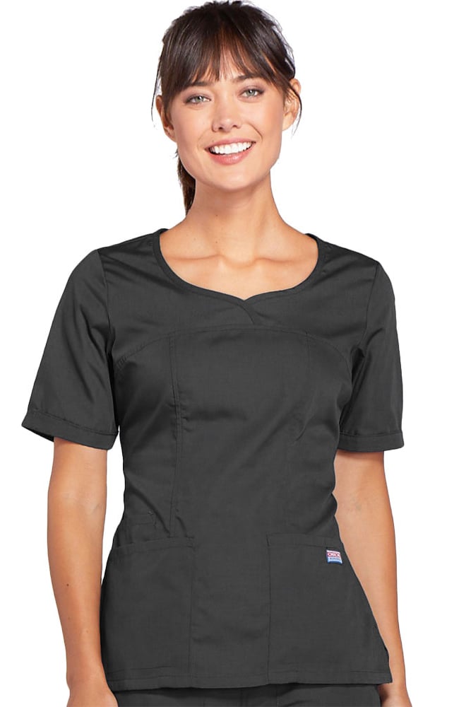 Clearance Women's Novelty V-Neck Solid Scrub Top Cherokee Workwear Clearance Women's Novelty V-Neck Solid Scrub Top -Silverts-shop 1 ck 4746 clearance 650