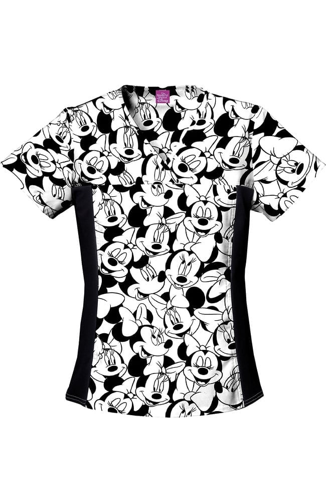 Women's Minnie Mouse Print Scrub Top Cherokee Women's Minnie Mouse Print Scrub Top -Silverts-shop 1 ck 6875 printmkb 650