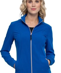 Cherokee Clearance Women's Zip Front Solid Scrub Jacket