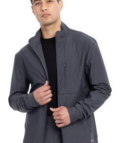 Cherokee Men's Zip Front Solid Scrub Jacket