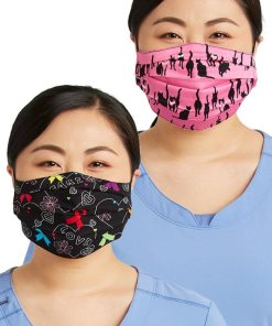 Cherokee Women's Reversible A Hopeful Hearts & Mr. Purr-fect Print Face Mask