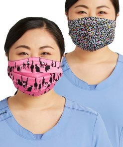 Cherokee Women's Reversible Mr. Purr-fect & Wild Child Print Face Mask