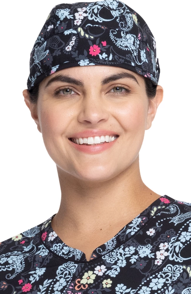 Cherokee Clearance Women's Flutter Blooms Print Scrub Hat