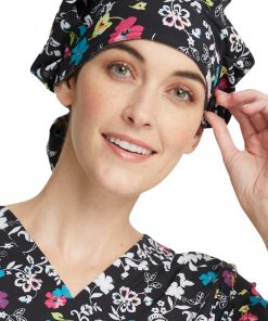 Cherokee Women's Bouffant Scroll For It Print Scrub Hat