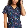 Cherokee Women's Mock Wrap Animal Pop Print Scrub Top 2 Cherokee Women's Mock Wrap Animal Pop Print Scrub Top -Silverts-shop 1 ck ck608 printamo 650