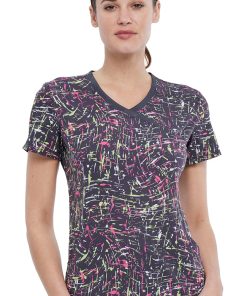 Cherokee Clearance Women's From Scratch Print Scrub Top