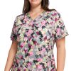 Cherokee Women's Floral Camotion Print Scrub Top -Silverts-shop 1 ck ck634 printflc 650