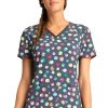 Cherokee Clearance Women's Playful Dots Print Scrub Top 2 Cherokee Clearance Women's Playful Dots Print Scrub Top -Silverts-shop 1 ck ck636 printclearancepyd 650
