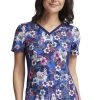 Cherokee Women's Happy Pals Print Scrub Top -Silverts-shop 1 ck ck636 printhyp 650