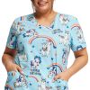 Cherokee Women's Rainbow Mamas Print Scrub Top 2 Cherokee Women's Rainbow Mamas Print Scrub Top -Silverts-shop 1 ck ck637 printrbm 650