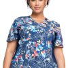 Cherokee Clearance Women's Mock Wrap Fleur Frenzy Print Scrub Top 1 Cherokee Clearance Women's Mock Wrap Fleur Frenzy Print Scrub Top -Silverts-shop 1 ck ck642 printclearancefun 650