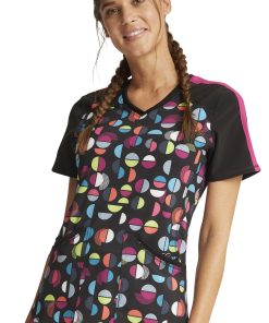 Cherokee Clearance Women's Geo Nouveau Print Scrub Top